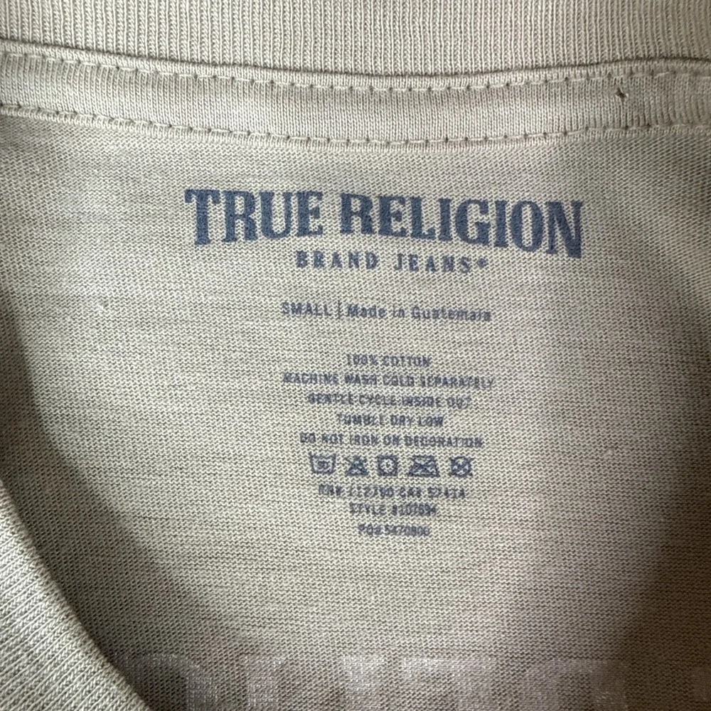 True Religion T-shirt Men's Size Small Beige NEW ORIGINAL WITH TAGS